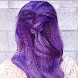 Curly Cosplay Wig Purple Halloween Wig